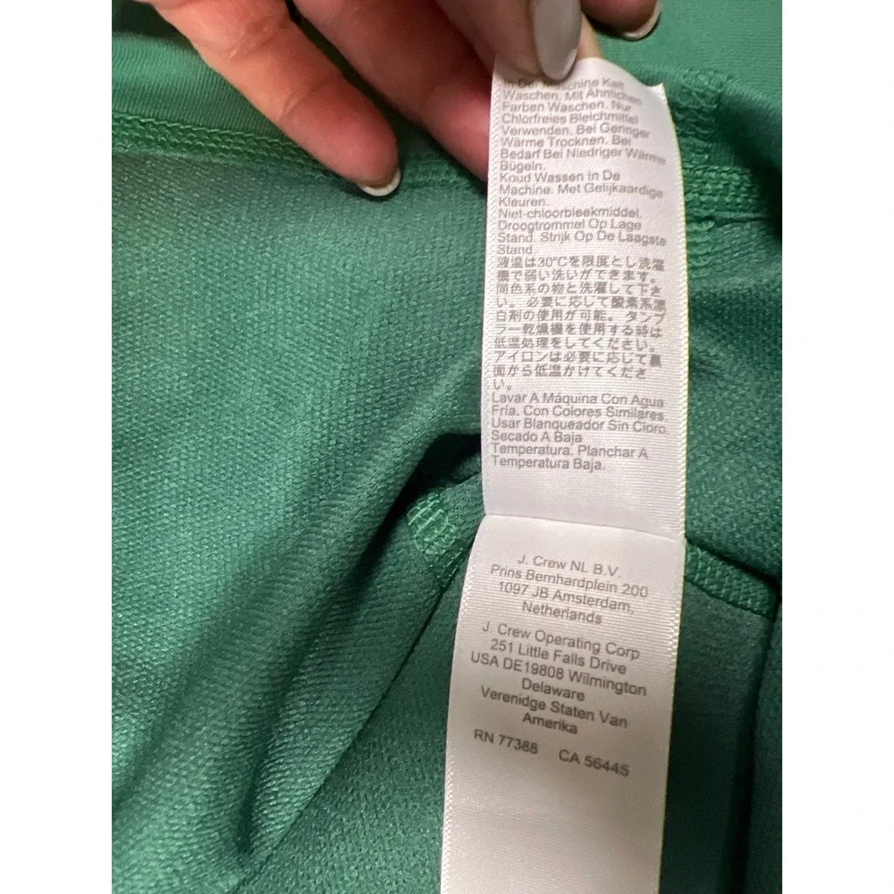 J.Crew Performance Mens Green Quarter Zip Pullover L Green‎ UPF 50+